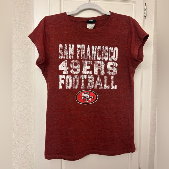 San Francisco 49ers Red NFL Team T Shirt Women’s Size Large Football SF Tee - Picture 1 of 8